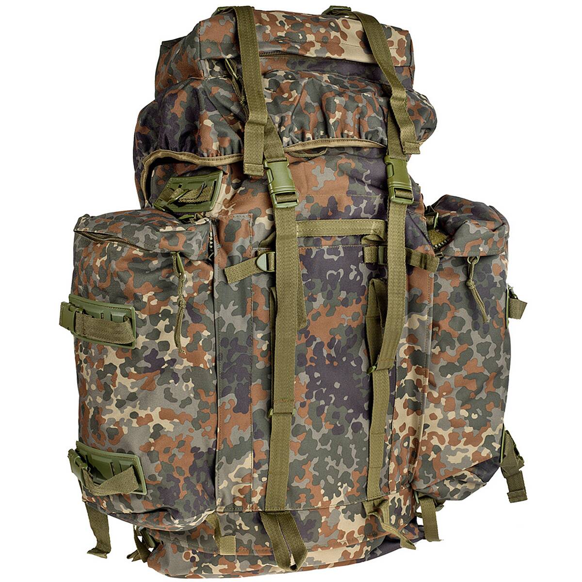 Bundeswehr Rucksack Mountain 100 L flecktarn mit Daypack - outdoorfan ...