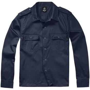 US Hemd langarm navy-blau, XL