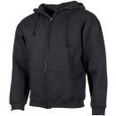 Kapuzen Sweatshirtjacke schwarz, 3XL