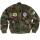 Kinder Fliegerjacke MA1 mit Abzeichen woodland, L