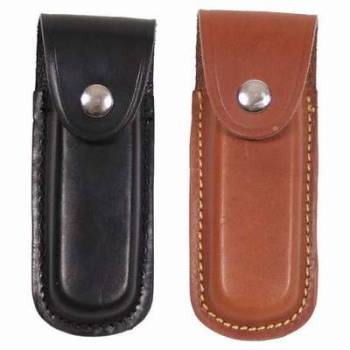 Messer-Etui Leder Heftlänge bis 11 cm, schwarz