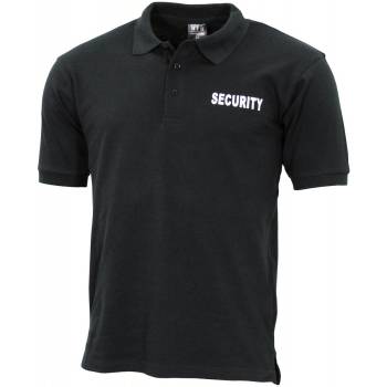 Security Poloshirt schwarz mit Druck, L