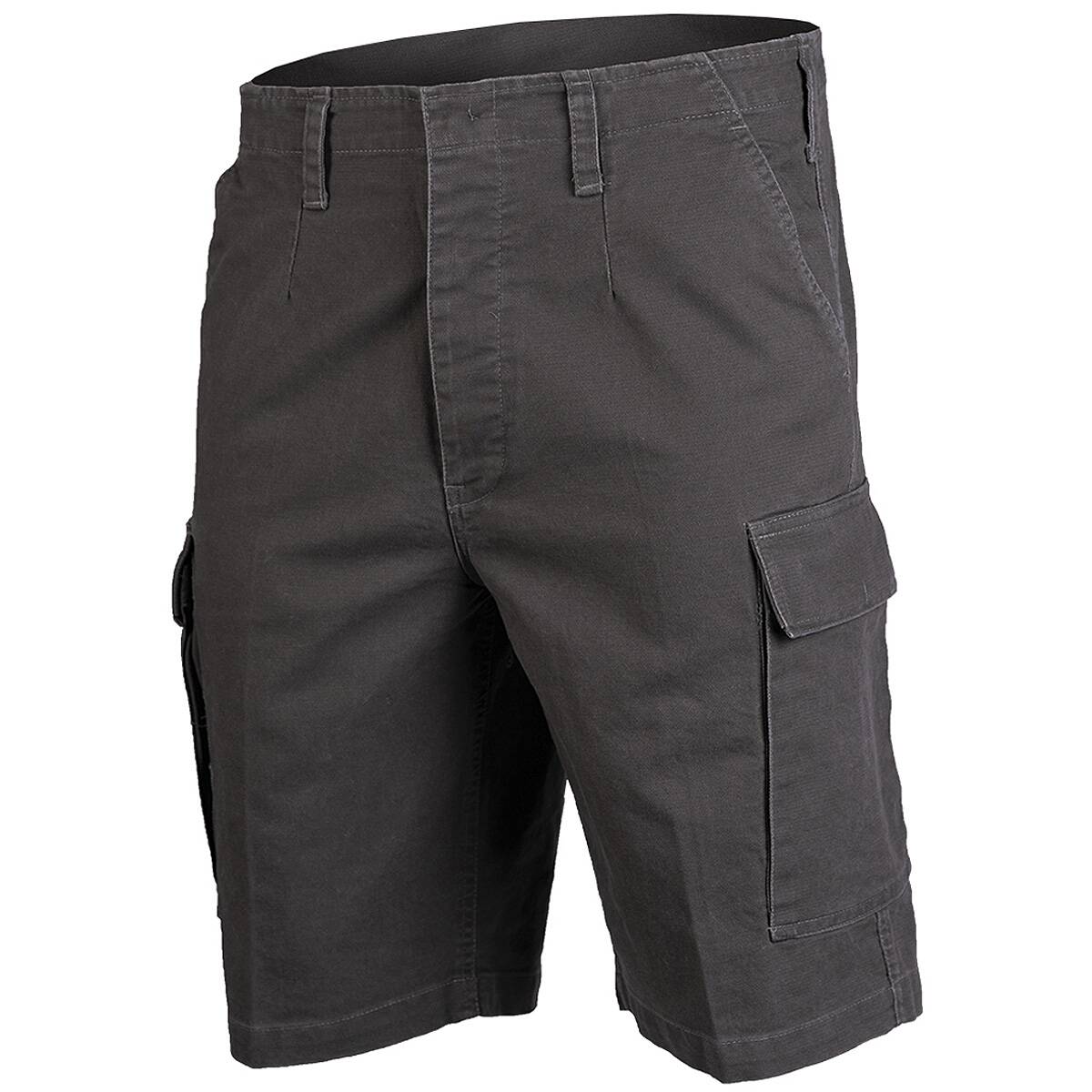 MFH BW Men's Moleskin Bermuda Shorts - Black Stonewashed, Cargo Pockets, Cotton, Multiple Sizes