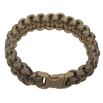 Survival Armband PARACORD 19 mm coyote, M