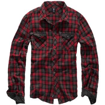 Brandit Checkshirt Duncan rot-braun, XL