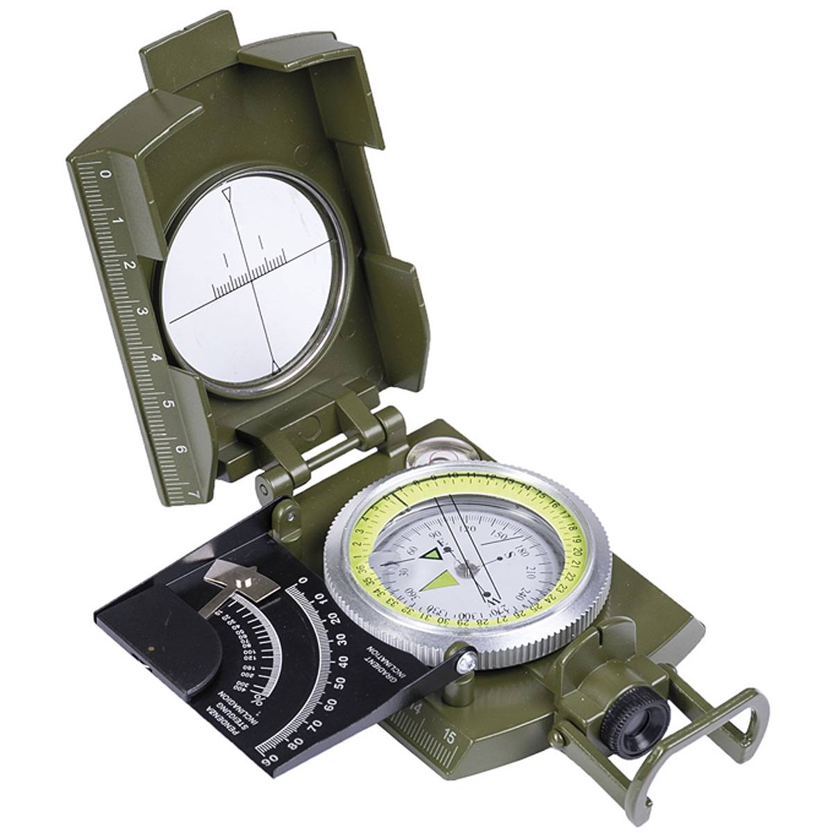 BW Armeekompass mit Etui oliv Kompass Metallgehäuse Marschkompass DE 