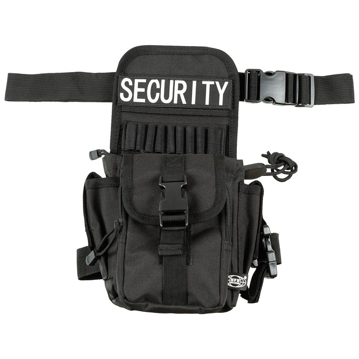 NEU POLIZEI Gürteltasche schwarz Echt Leder Security Tasche 
