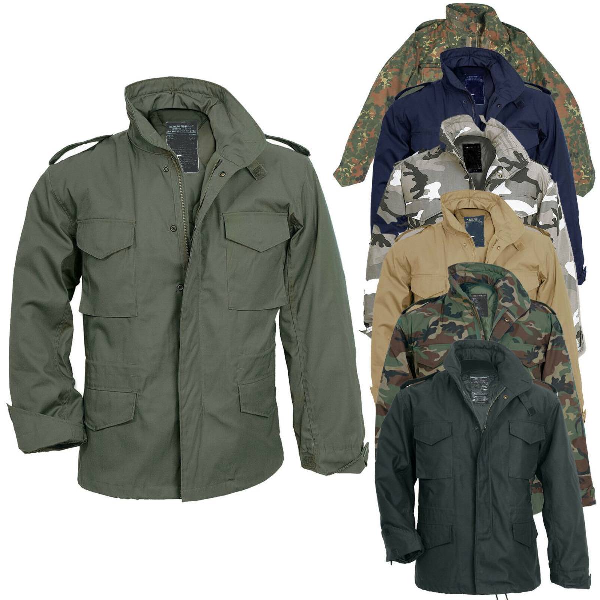Field jacket USA M65, con fodera trapuntata