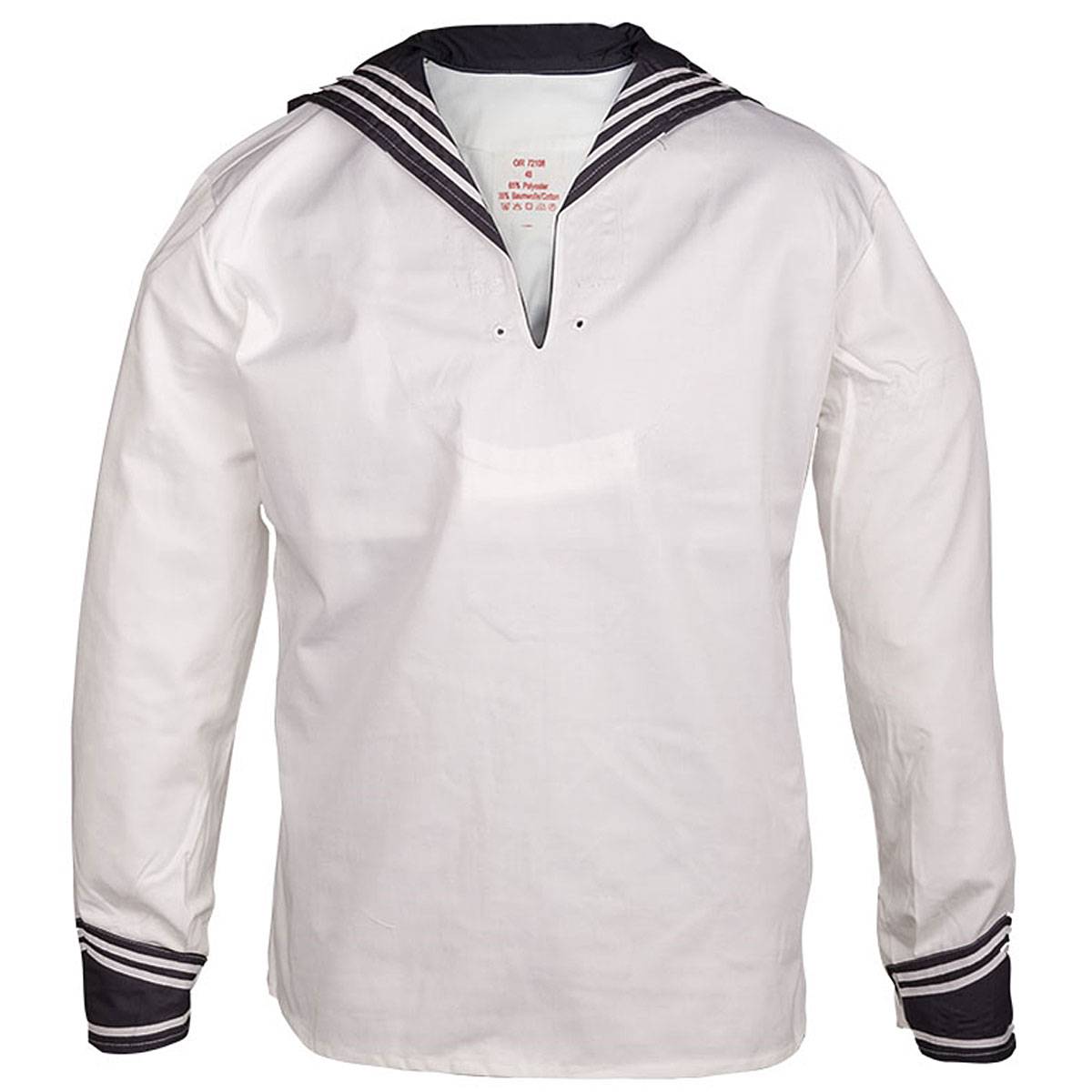 BW Marinehemd weiß mit Marinekragen Kielerhemd  Grösse 48-60
