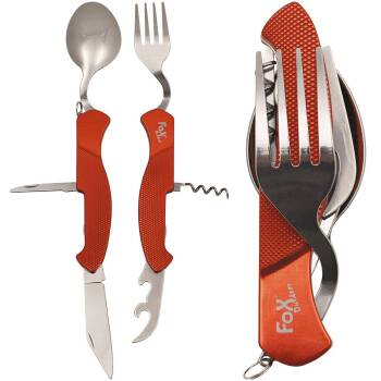 Taschenmesserbesteck 6in1 rot