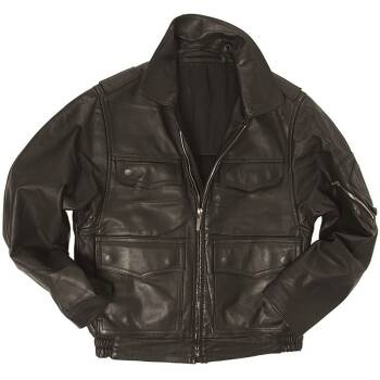 Lederjacke (Polizei) schwarz gebraucht, Größe 52