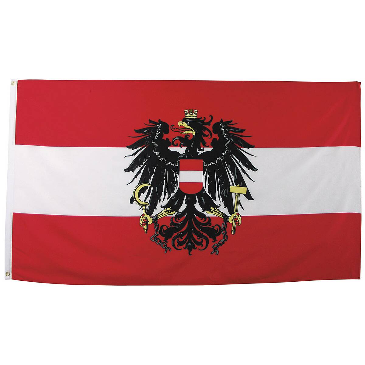 Österreich Flagge 30x45cm Mit Bundesländer Wappen - Premium Bootsflagge