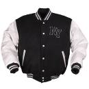 NY Baseballjacke schwarz/weiß
