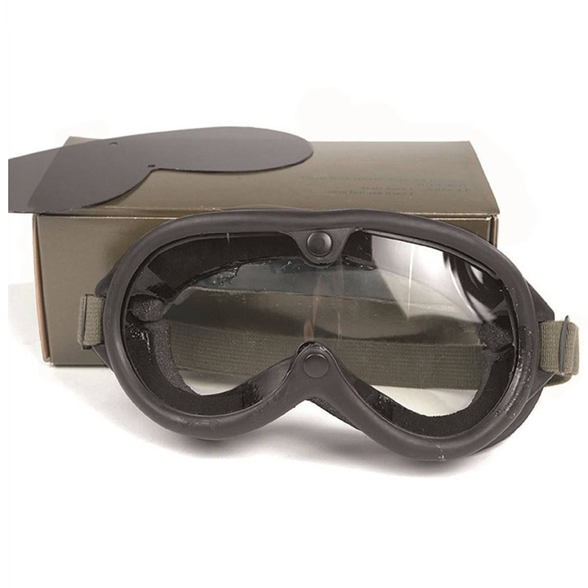 Bundeswehr Säureschutzbrille Korbbrille Gefahrgut Staubschutzbrille 