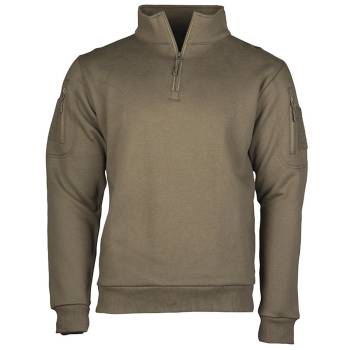 Tactical Sweatshirt mit Zipper oliv, S