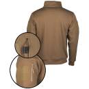 Tactical Sweatshirt mit Zipper coyote, L