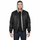 MA1 Jacke Sweat Hooded schwarz/grau