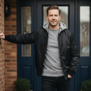 MA1 Jacke Sweat Hooded schwarz/grau, S