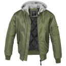 MA1 Jacke Sweat Hooded oliv/grau