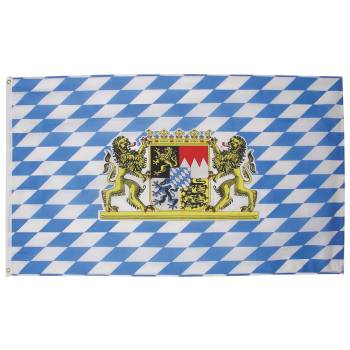 Flagge / Fahne Bayern Wappen und Löwen