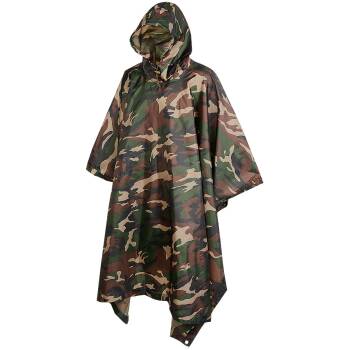 US Poncho Ripstop woodland