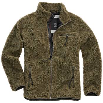 Teddyfleece Jacke oliv, L