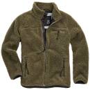 Teddyfleece Jacke oliv, L