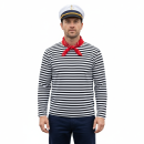 Marine Pullover Sommer gestreift