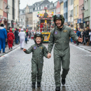 US Fliegerkombi Kids mit Abzeichen oliv