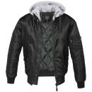 MA1 Jacke Sweat Hooded schwarz/grau, 5XL