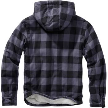 Hooded Lumberjacket schwarz-grau, S