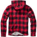 Hooded Lumberjacket rot-schwarz
