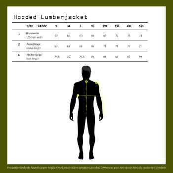 Hooded Lumberjacket rot-schwarz, M