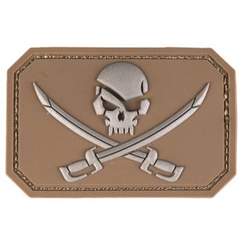 Patch 3D Skull with swords coyote