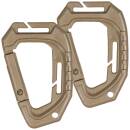 Tactical Karabiner Molle 2-er Pack coyote