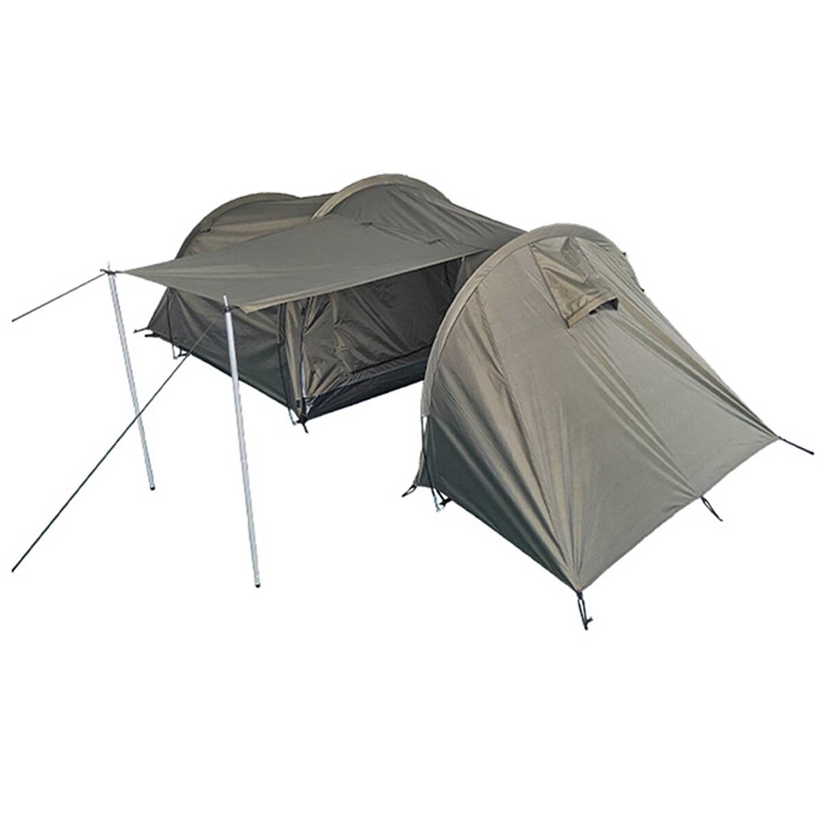 Mil-Tec Tunnelzelt 2 Personen Oliv  Stauraum, Fiberglas - outdoorfan.,  74,90