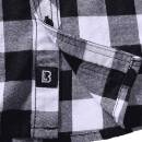 Kinder Checkshirt weiß-schwarz, 146/152