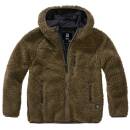 Kinder Teddyfleece Jacke oliv