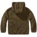 Kinder Teddyfleece Jacke oliv, 122/128
