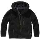 Kinder Teddyfleece Jacke schwarz