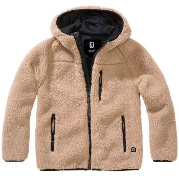 Kinder Teddyfleece Jacke beige, 134/140