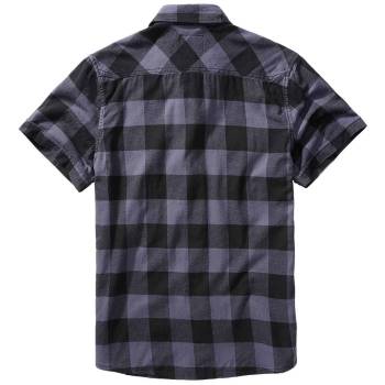 Checkshirt kurzarm schwarz-grau, 3XL