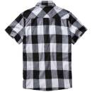 Checkshirt kurzarm weiß-schwarz, 7XL