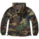 Ladies Summer Windbreaker Frontzip woodland, 4XL
