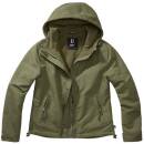 Ladies Windbreaker Frontzip oliv, XS