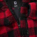 Ladies Teddyfleece Jacke rot-schwarz, L
