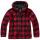 Ladies Teddyfleece Jacke rot-schwarz, L