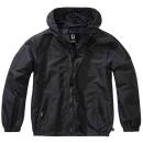 Kinder Sommer Windbreaker Frontzip schwarz