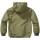 Kinder Windbreaker Frontzip oliv, 122/128