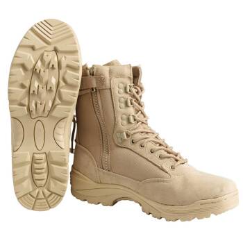 Tactical Boot YKK Zipper khaki